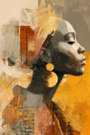 Actieprijs Afrikaanse Vrouw Abstract